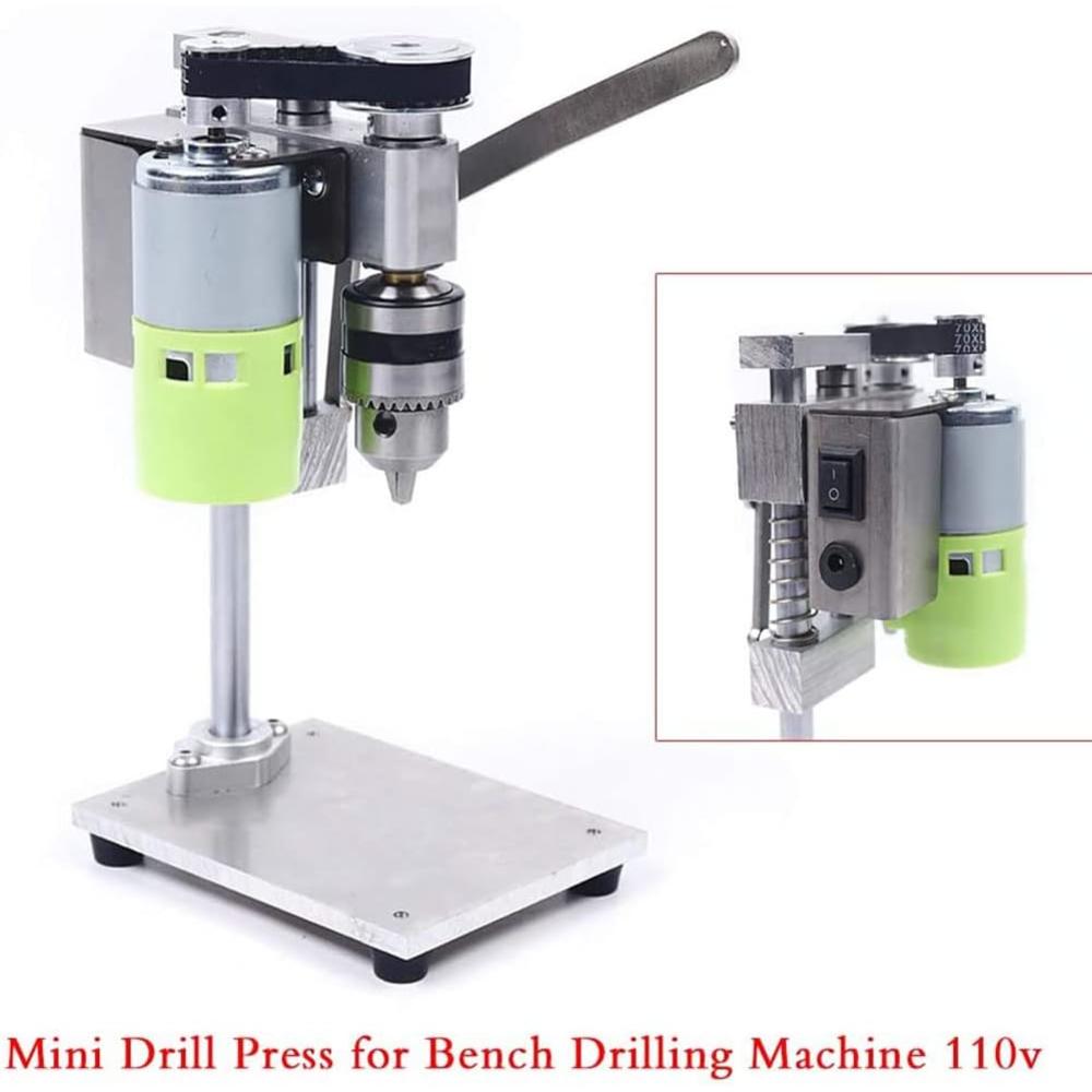 Generic Mini Bench Drill, DIY Mini Drill Press for Bench Drilling Machine Variable Speed Drilling Chuck Mini Table Drill Precision Tapp