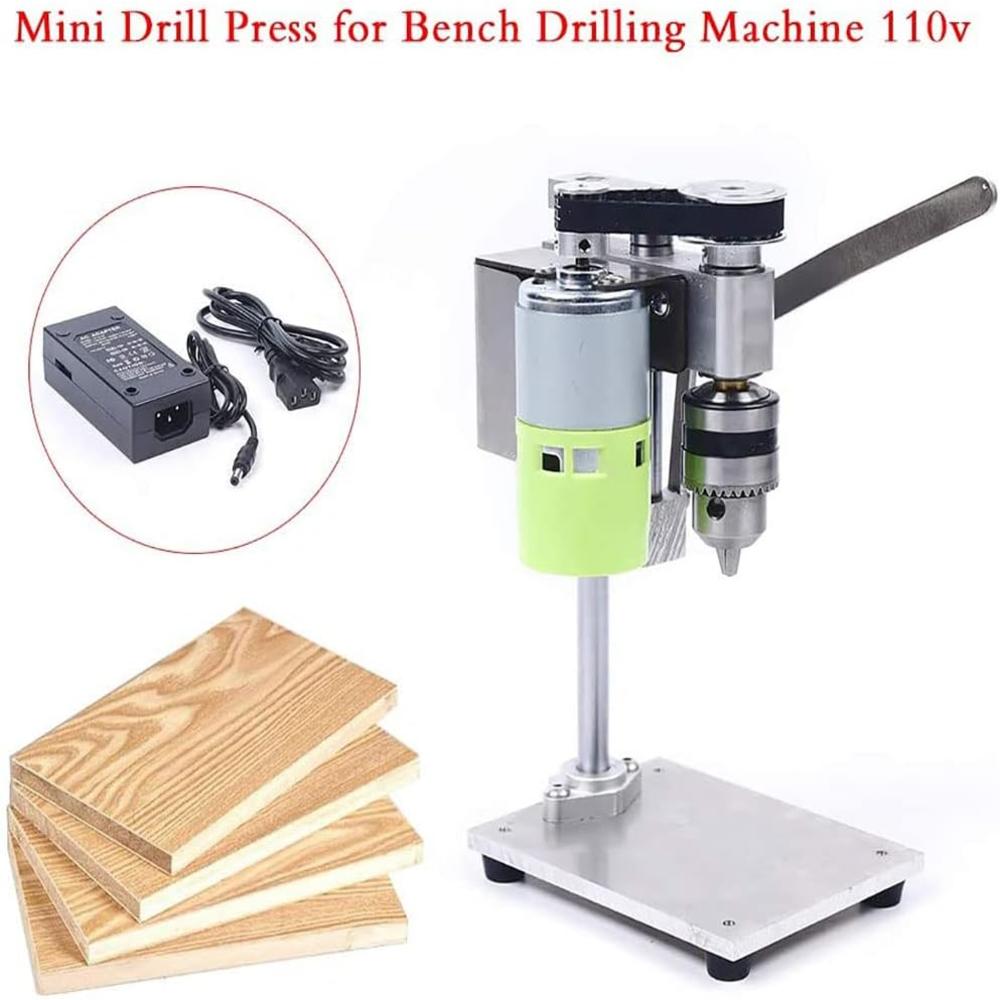Generic Mini Bench Drill, DIY Mini Drill Press for Bench Drilling Machine Variable Speed Drilling Chuck Mini Table Drill Precision Tapp