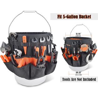 WELKINLAND 5 gallon bucket tool organizer, 5 gallon bucket holder, 5 gallon  bucket liner, Bucket tool organizer, Tool bucket, Bucket tool