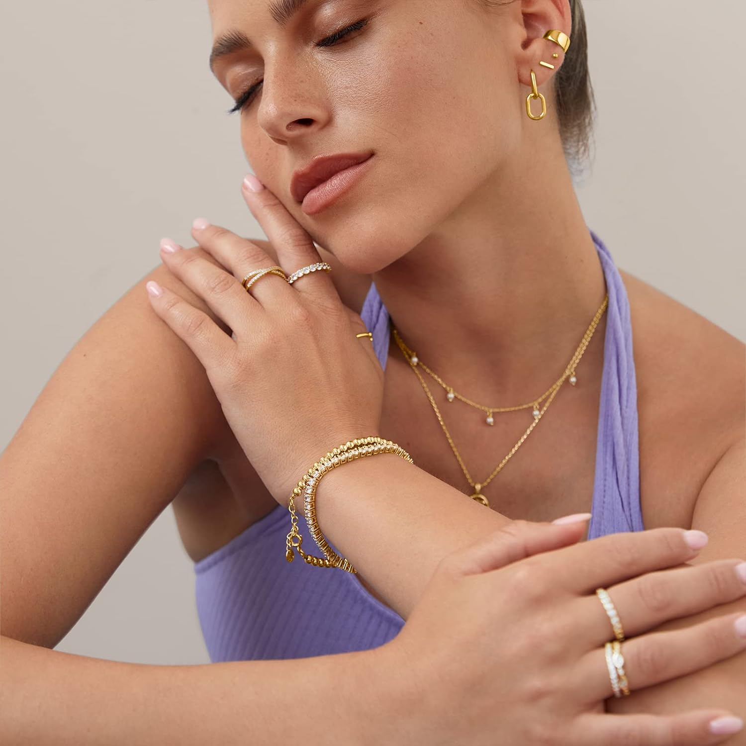 Generic PAVOI 14K Gold Convertible Link Earrings for Women | Paperclip Link Chain Earrings | Drop Dangle Earrings