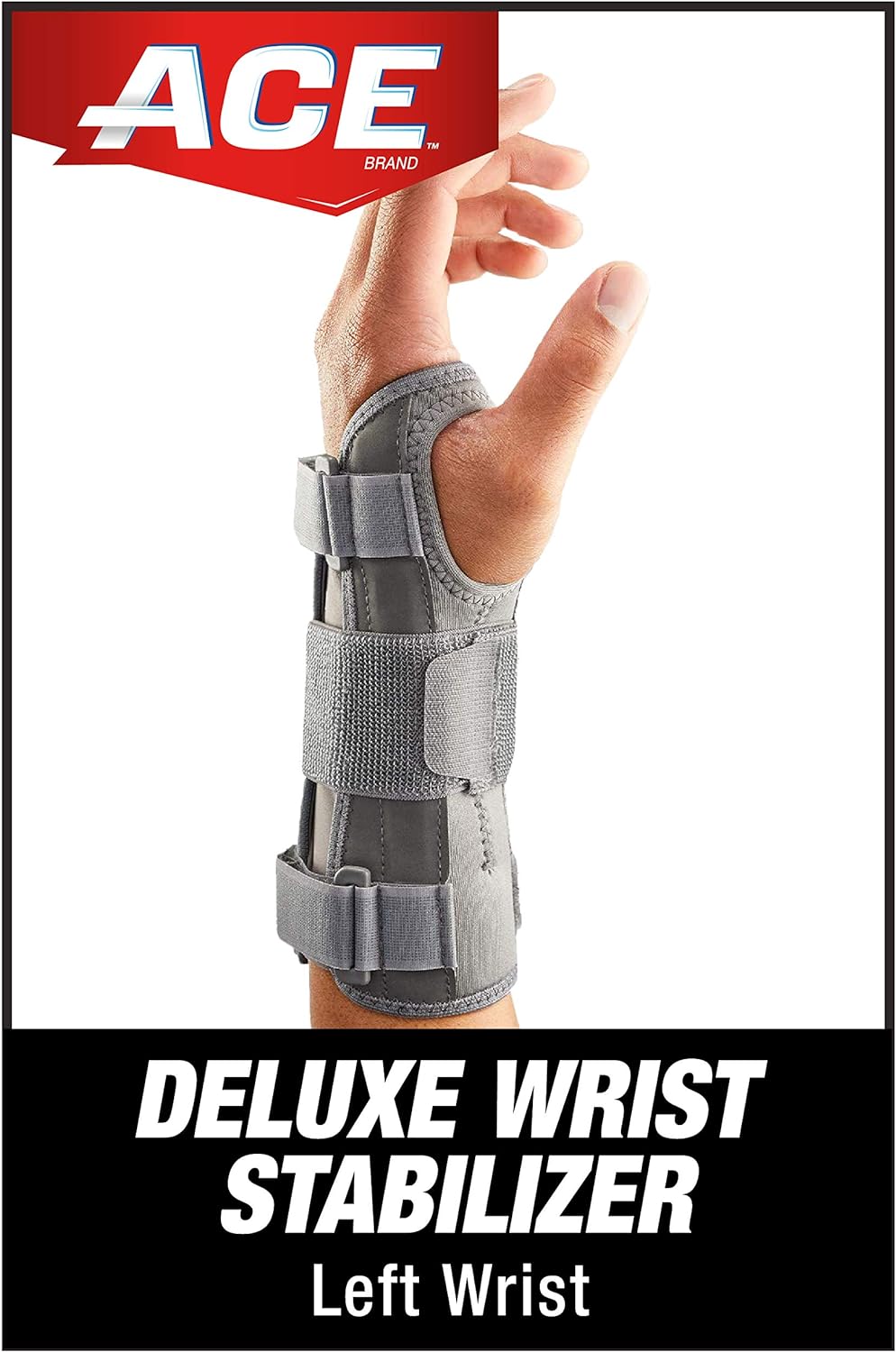 Generic ACE Deluxe Wrist Stabilizer, Left Hand, Helps Relieve Symptoms of Carpal Tunnel Syndrome, Adjustable, Stabilizing, Firm Support