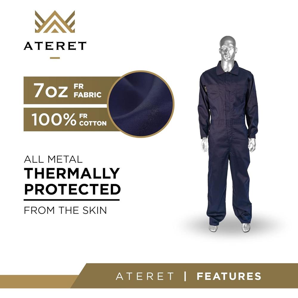 Generic ATERET I Flame Resistant FR Coverall - 100% Nylon I Lightweight 7 ounce 100% cotton FR treated