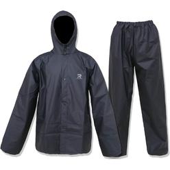 RainRider Ultra-Lite Rain Suit for Men Women Waterproof Protective Rain Coat with Pants 2 Pieces Rain Gear (Black,M)