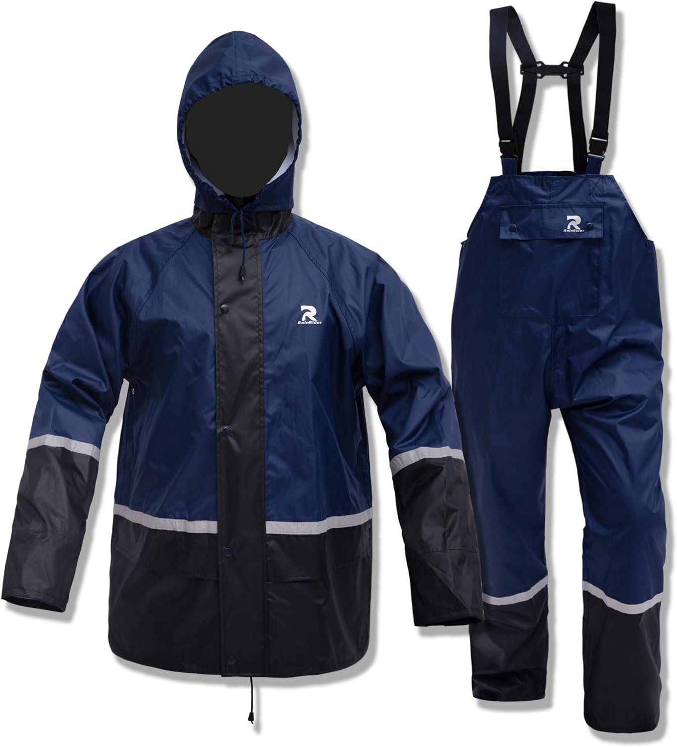 Generic RainRider Rain Suits for Men Waterproof Breathable Rain Gear Durable Oxford Rain Jacket Coat with Pants