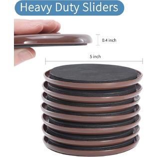Kayzn S8 Furniture Sliders for Carpet, 8 PCS Reusable Furniture Moving Pads,  5 Heavy-Duty Furniture Slider, Move Any Item Easy and