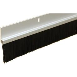 Randall Manufacturing Co., Inc Heavy Duty Clear Anodized Brush Sweep Door Sweep for Gaps Up to 2" (4 FT Long)