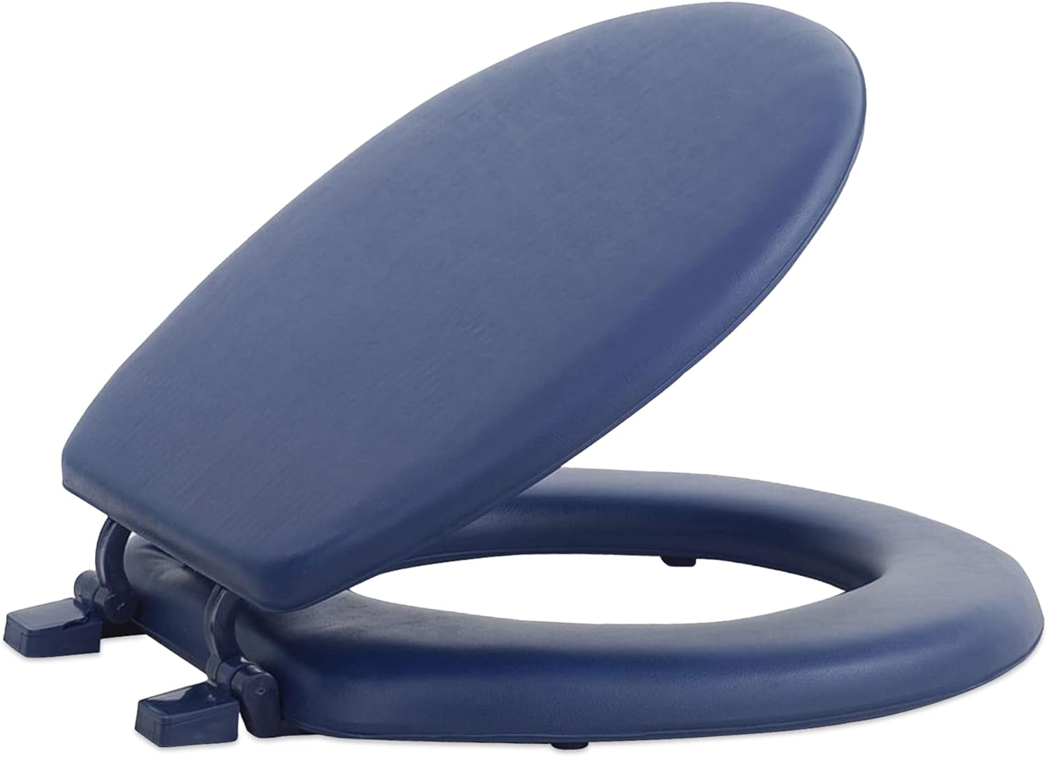 Achim Imports (Home Improvemen Soft Standard Vinyl Toilet Seat, Navy - 17 Inch Soft Vinyl Cover with Comfort Foam Cushioning - Fits All Standard Size Fixtures