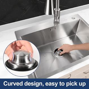 RQYEKDO RQYEKDO-PDPO86 Kitchen Sink Stopper, Stainless Steel 3-1/2 inch  Universal Sink Plug Cover for Garbage Disposal Flange Drain,Fit for  InSinkErat