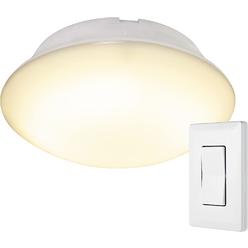 Energizer LED Ceiling Fixture, Battery Operated, Wall Switch Remote, Wireless, 300 Lumens, Up to 50 ft Remote Control, Perfect for Laundr