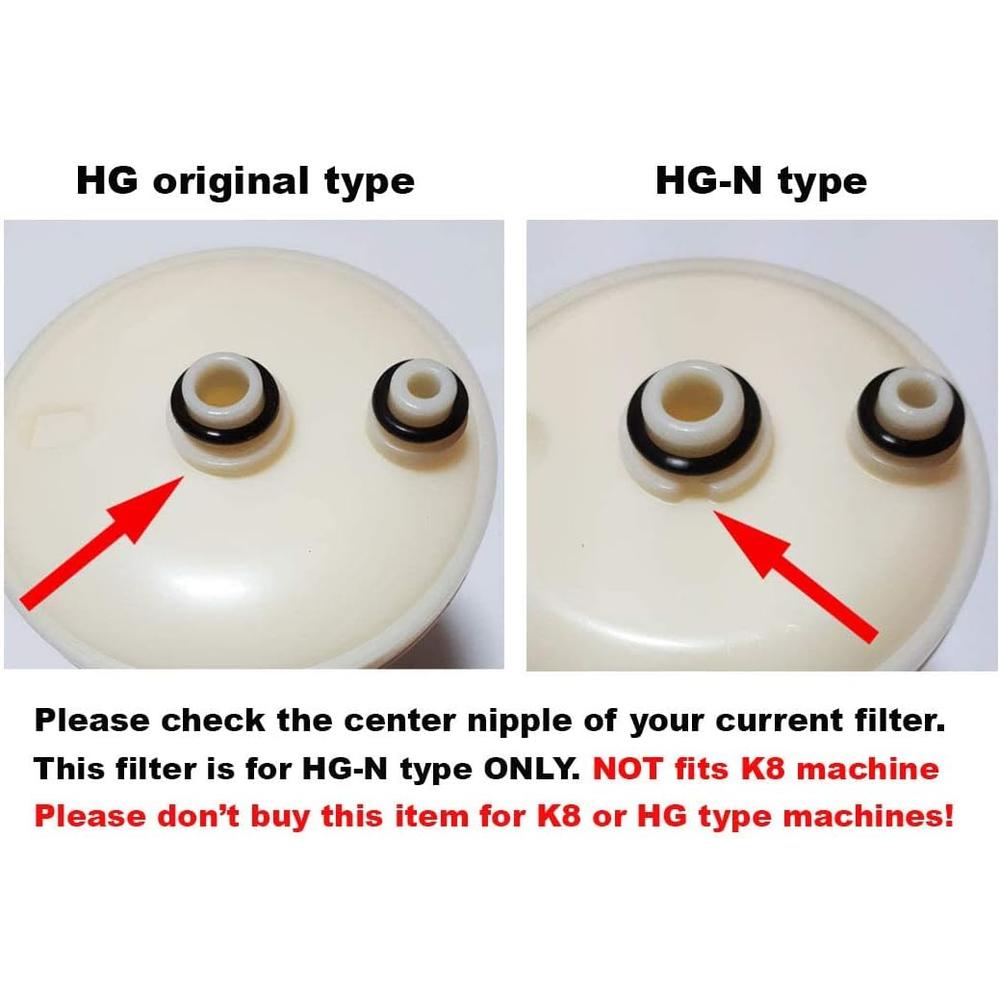 IonHiTech HGN Type Replacement Filter Compatible with HGN Water Ionizers + Cleaning Cartridge (NOT Compatible with K8 and HG Original Mac