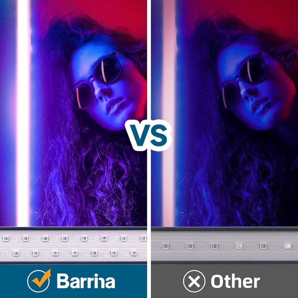 Barrina LED Blacklight, 10W 1ft USB Black Light, Adjustable Black Light Bar for Fluorescent Poster Glow Party Body Paint, Halloween Dec