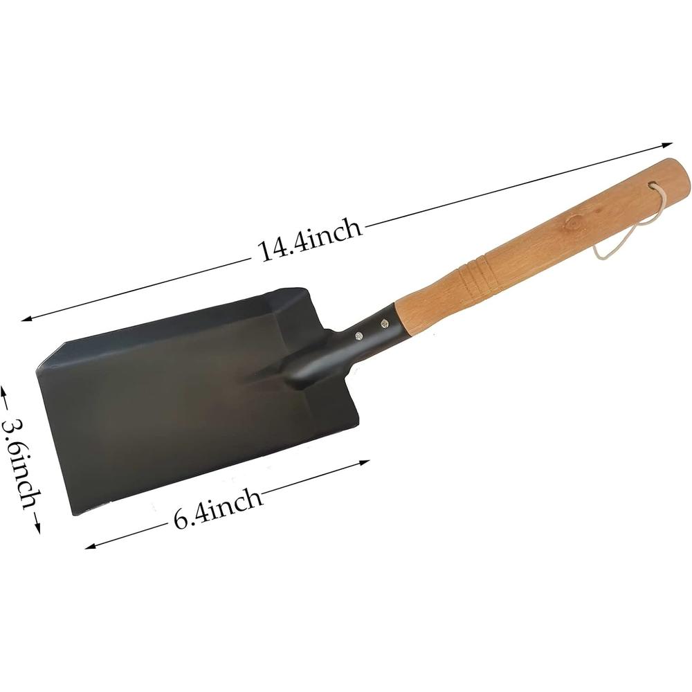 SZ Fireplace Ash Shovel, Natural Wood Handle Ash Shovel, Stove Shovel, Ash Shovel, Garden Shovel, Coal Shovel, Fireplace Tools, Fi