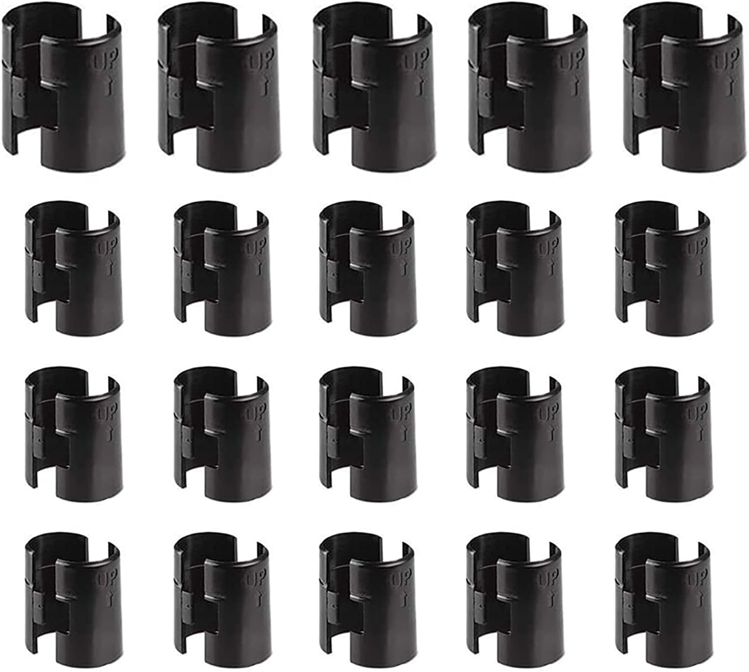 QPINGH Wire Shelf Clips for 1" Post, 20 Pairs 40 Pieces Wire Shelving Shelf Lock Clips, Shelving Sleeves Replacements