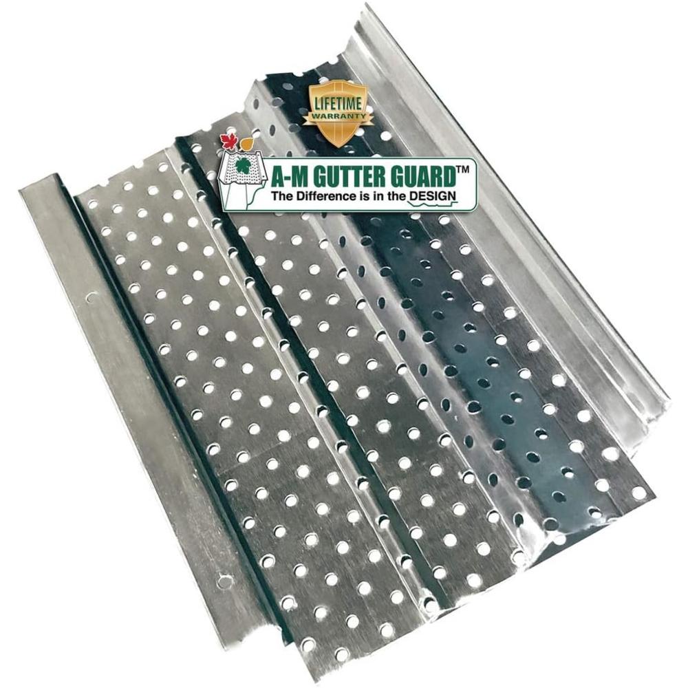 A-M Seamless Gutters, LLC A-M Aluminum Gutter Guard Sample Pack - Includes Both 5 inch and 6 inch Width Samples (7 inch in Length, Mill Finish)