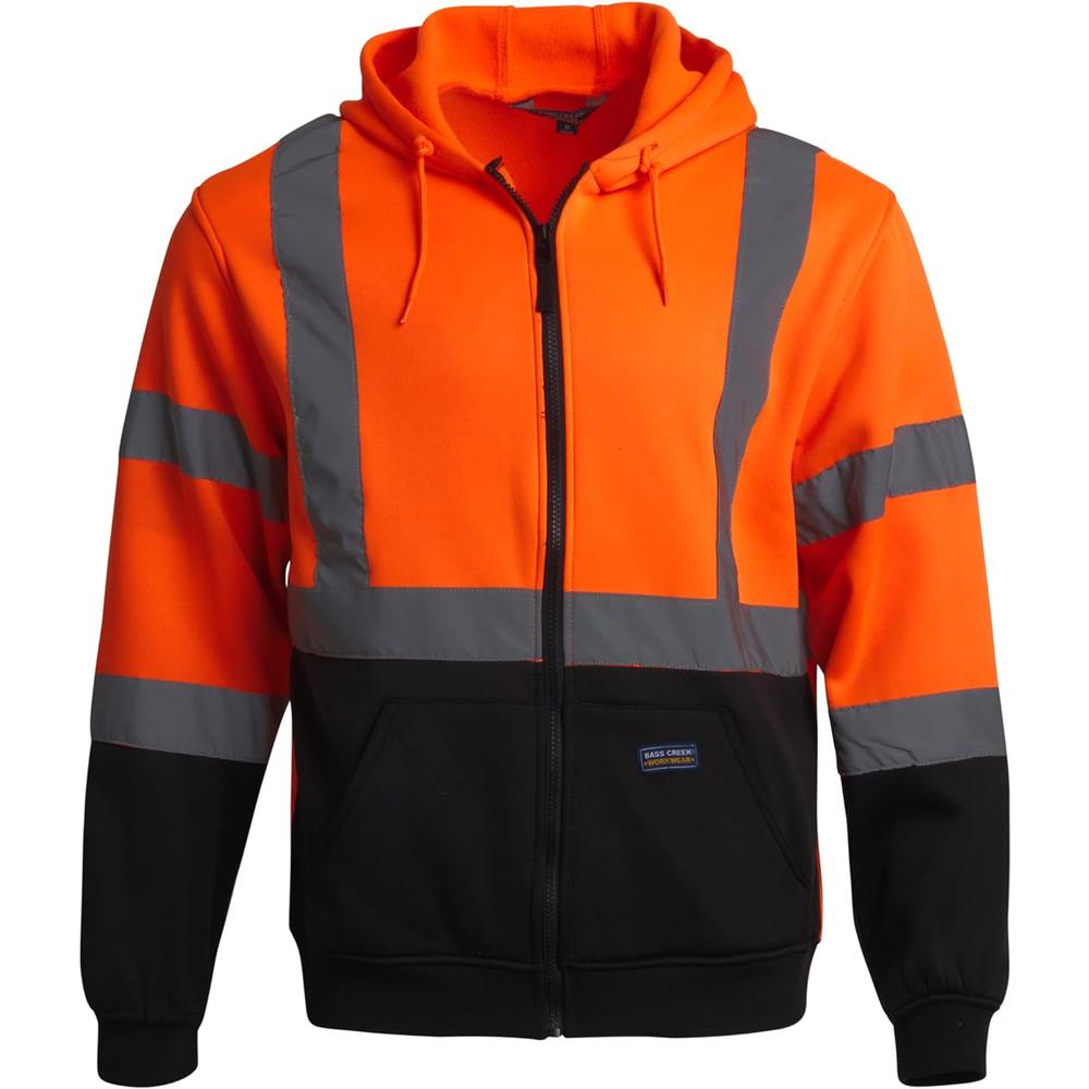 Generic Bass Creek Outfitters Men's Safety Jacket &#226;&#128;&#147; ANSI/ISEA Class 3 High Visibility Dual Tone Reflective