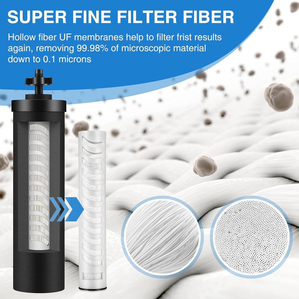 Luffylive Water Filter Replacement Compatible with Berkey Water Filter System, BB9-2 Filter Replacement Compatible with Berkey Big, Light