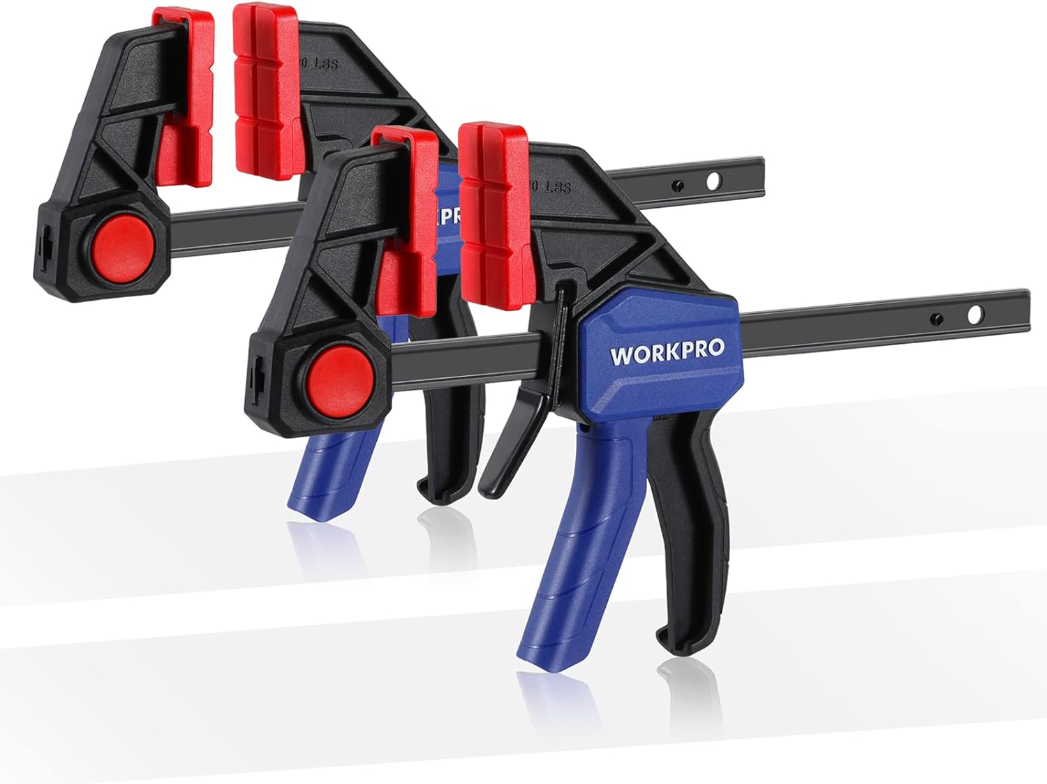 Hangzhou Great Star Industrial WORKPRO 6" Bar Clamps for Woodworking, Medium Duty 300lbs One-Handed Clamp/Spreader, Quick-Clamp F Wood Clamps Set for Han