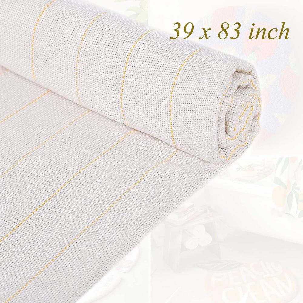 YHZONE Big Size Cotton Primary Tufting Cloth, Monk Cloth Fabric with Yellow  Guidelines for Punch Needle and Rug Tufting,Punch Needle E