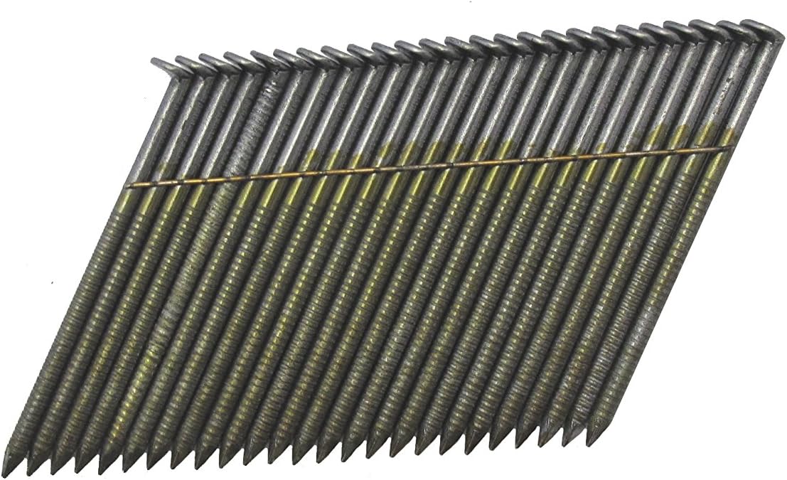 Grip Rite Prime Guard GRW10RHGH1 28 degree Wire Weld Offset Round Head Exterior Galvanized Collated Framing Nails, 3" x 0.120"