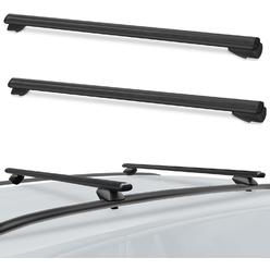 BULEX 47" Universal Roof Rack Cross Bars,Heavy Duty 180LBS Aluminum Roof Rack, Adjustable Cossbar Raised Side Rail Gap for Cars