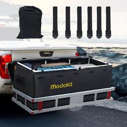 Modokit Hitch Cargo Carrier Bag with PVC Frame Waterproof 57"x23"x23" (20 Cu Ft) Carrier Bag Include 6 Reinforced Straps