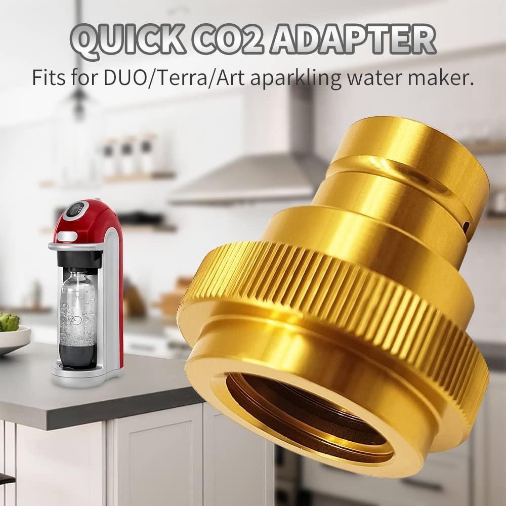 Generic Quick CO2 Adapter Fit for Soda Stream DUO Terra Art Quick Connector CO2 Cylinder Refill Adapter with TR21-4 Male Thread