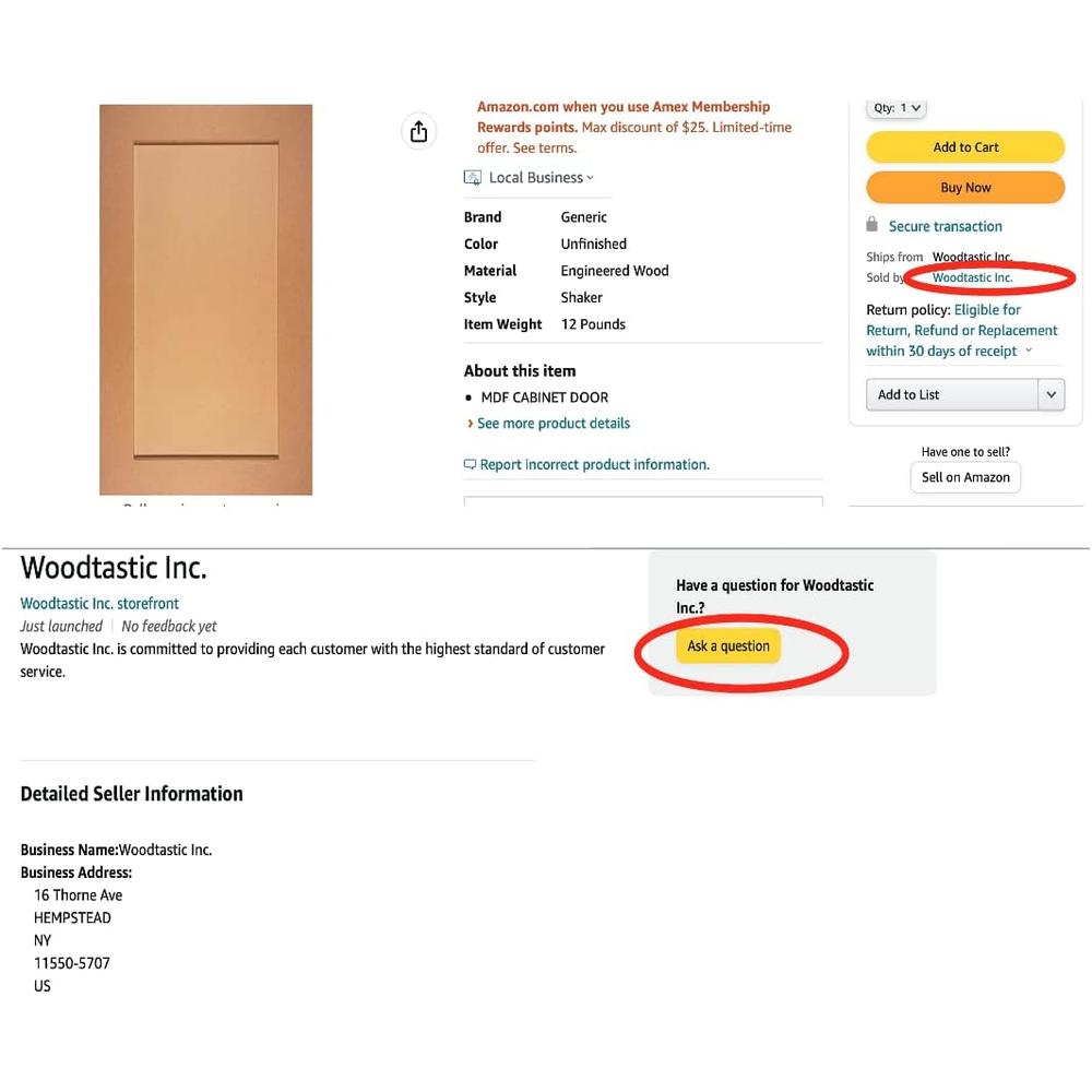 Generic Unfinished MDF Slab Cabinet Door Bathroom-Kitchen-Closet Replacement (13 Inch Wide, 27 Inch Tall)