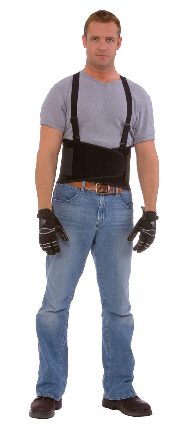 Generic Cordova SB-2XL Adjustable Back Support Belt with Attached Suspenders, 2X-Large, Black