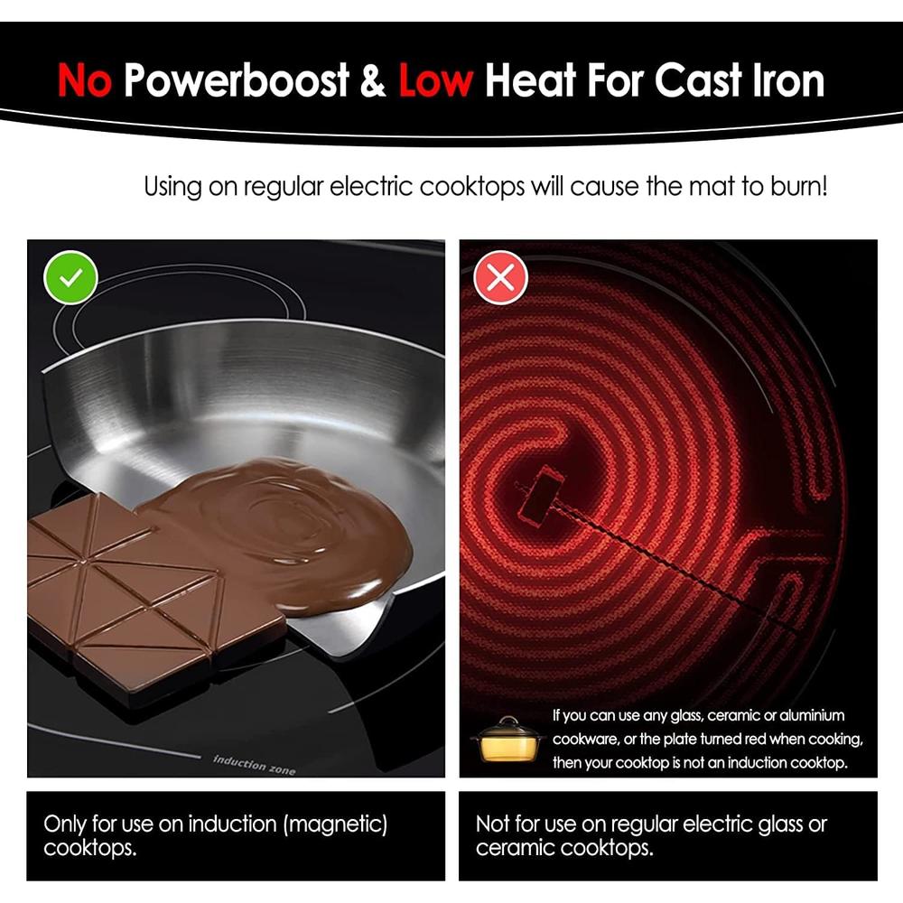 KITCHENRAKU KR Large Induction Cooktop Protector Mat, (Magnetic) Electric Stove Burner Covers Anti-Strike