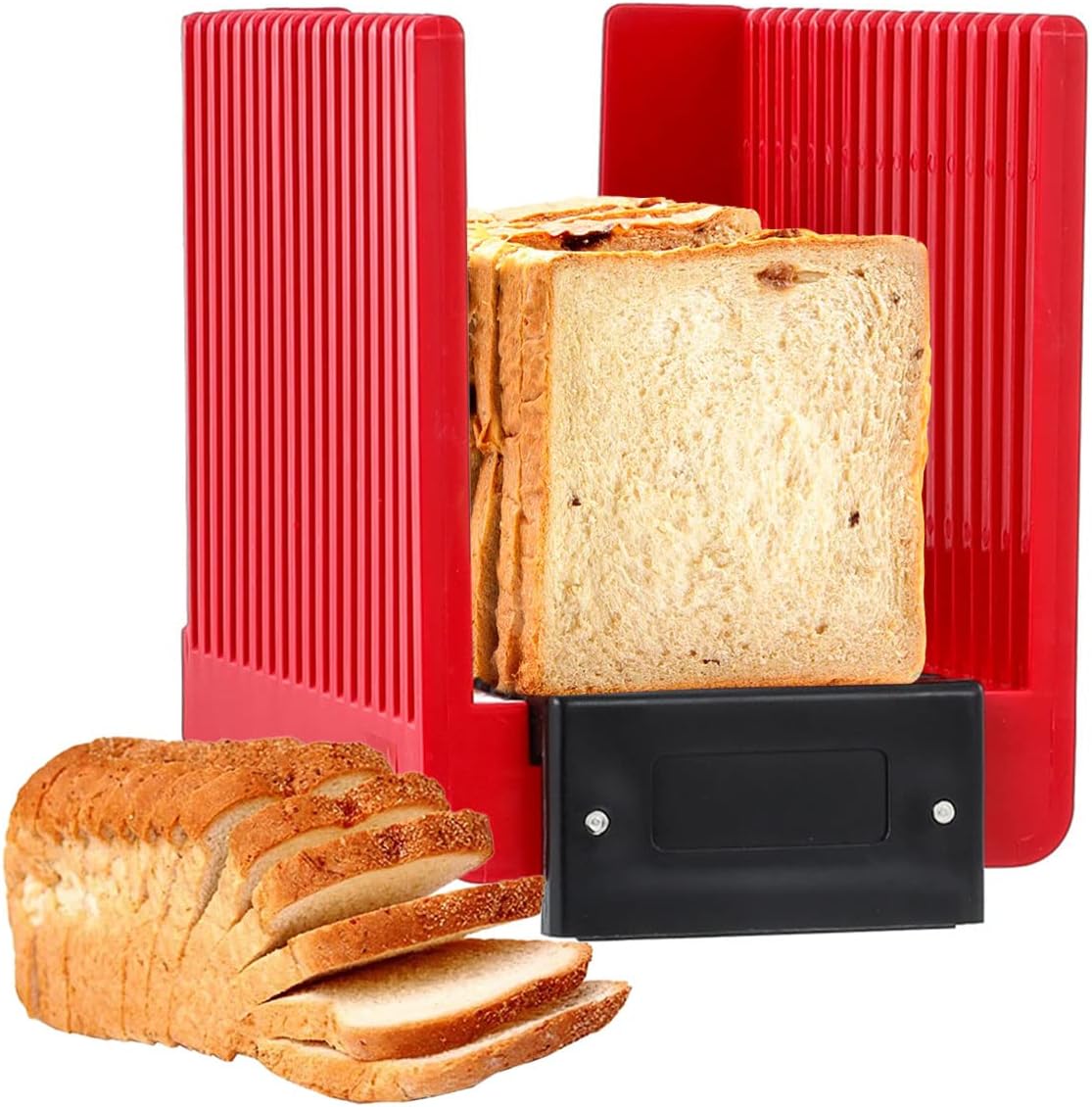 Generic iSH09-M416846mn Toast Bread Slicer, Foldable Bread Slicer for Homemade  Bread Food Grade Plastic Loaf Sandwich Slice Cutter Uniform Cutting Mult