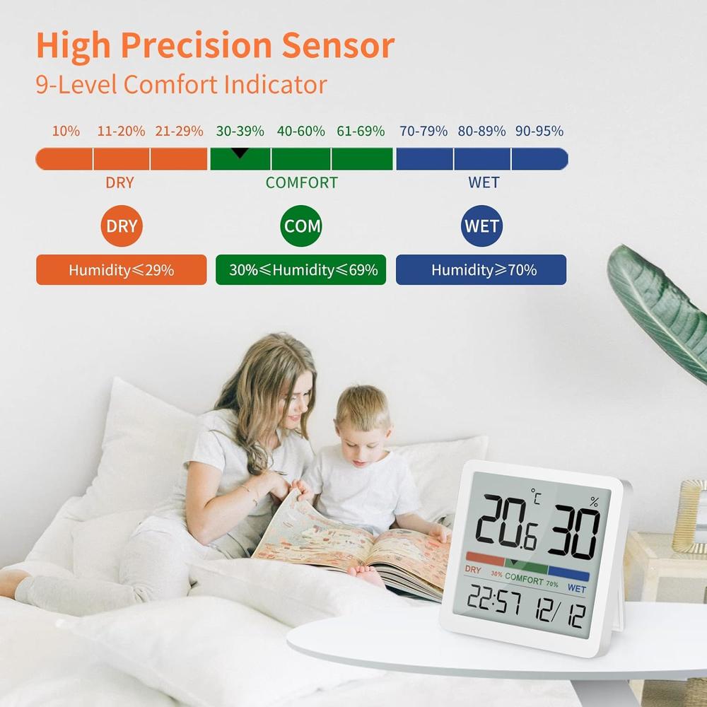 NOKLEAD New Digital Home Indoor Temperature Humidity Meter LCD
