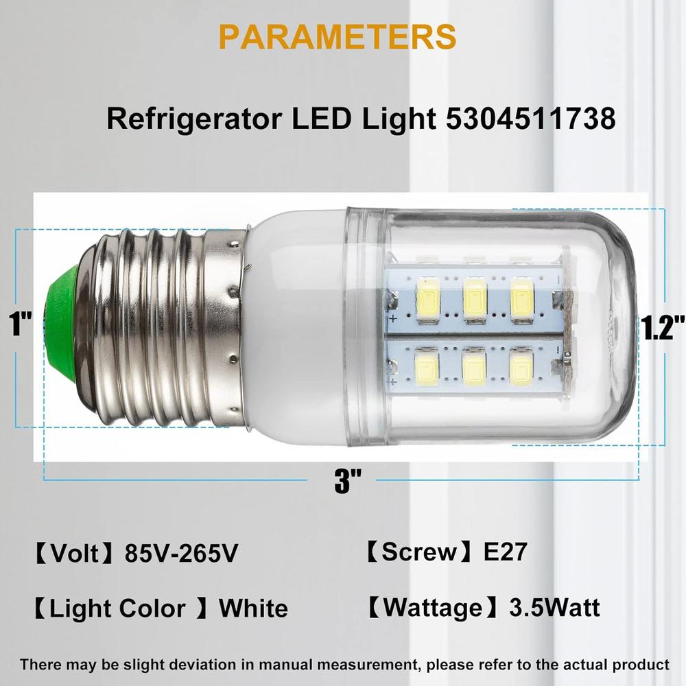 Generic Saiyugty 5304511738 PS12364857 AP6278388 3.5w Refrigerator Light  Bulb Compatible with Frigidaire Electrolux Kei D34l Refrigerat