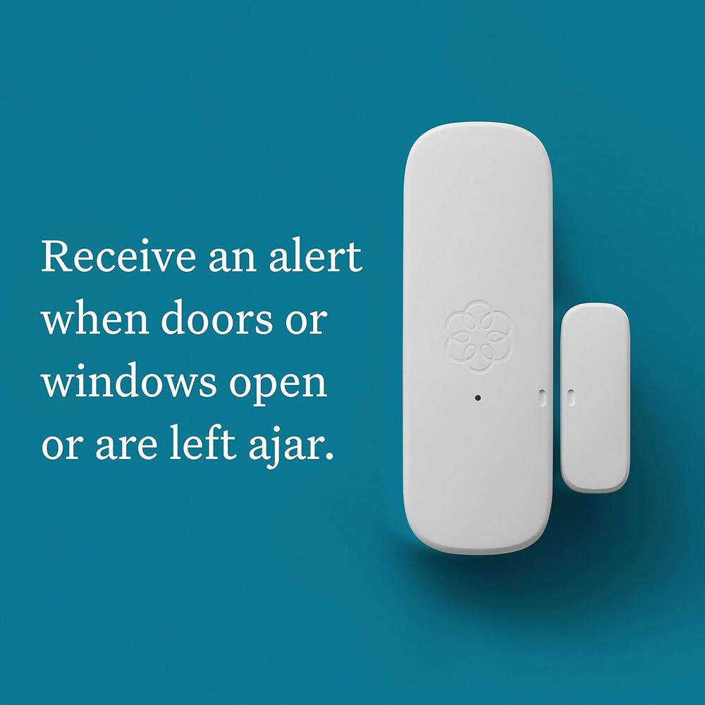Generic Ooma Door and Window Sensor, works with Ooma Smart Home Security. No contracts and free self-monitor plan. Optional professiona