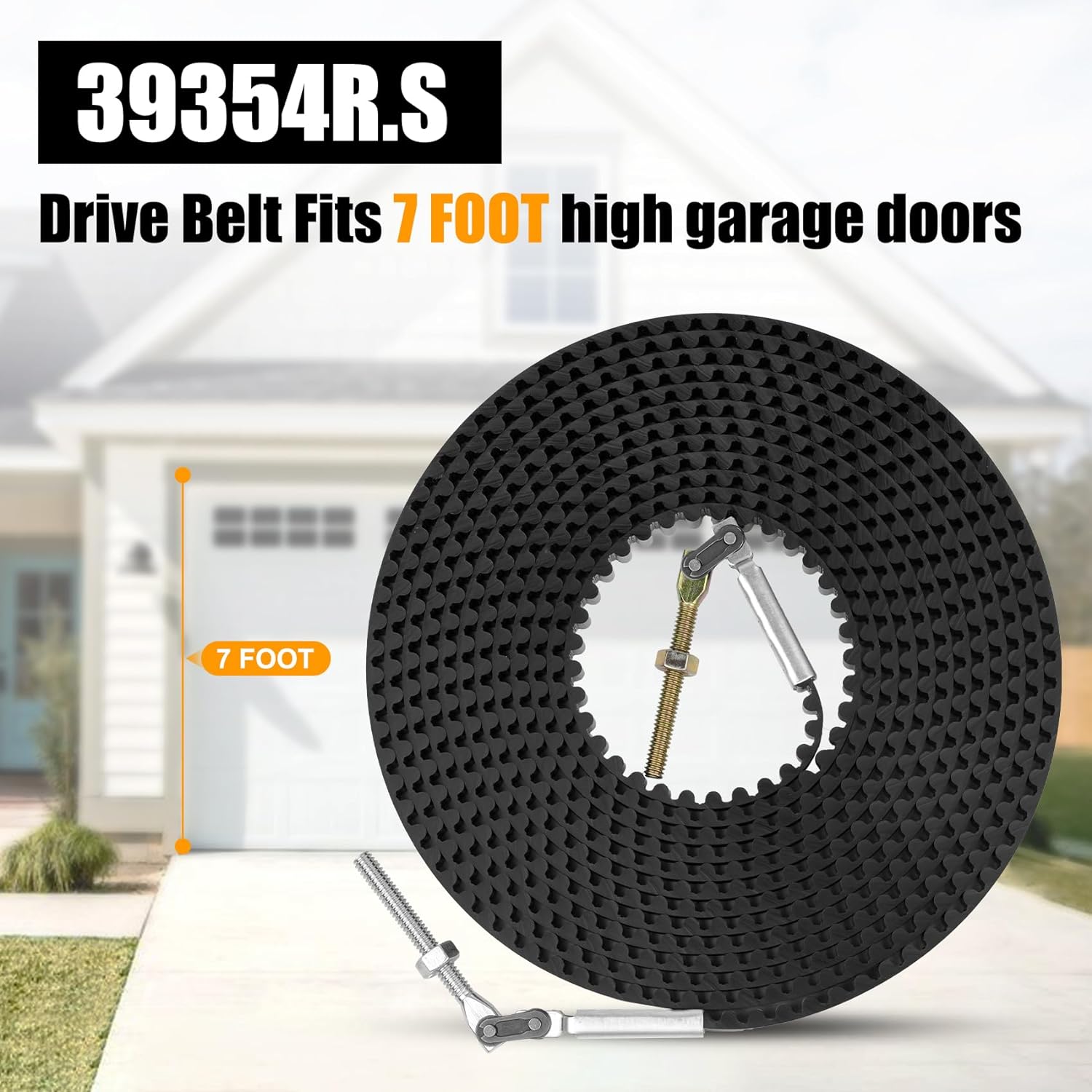 Generic 39354R.S Garage Door Opener Belt, 7ft Garage Door Opener Drive Belt Replacement for Genie 1055, 1155, 2055, 3055, stealthdrive,