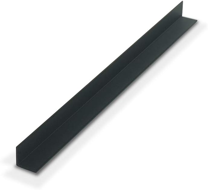 Generic Outwater Plastics 1933-Bk Black 1/2 Inch X 1/2 Inch X 3/64 (.047) Inch Thick Styrene Plastic Even Leg Angle Moulding 36 Inch Le