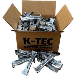 K-TEC - 5 Inch Gutter hangers (25 Pack) Heavy Duty Hidden Rain Gutter Bracket Support Fastener with Clip For K-Style Aluminum Gutters