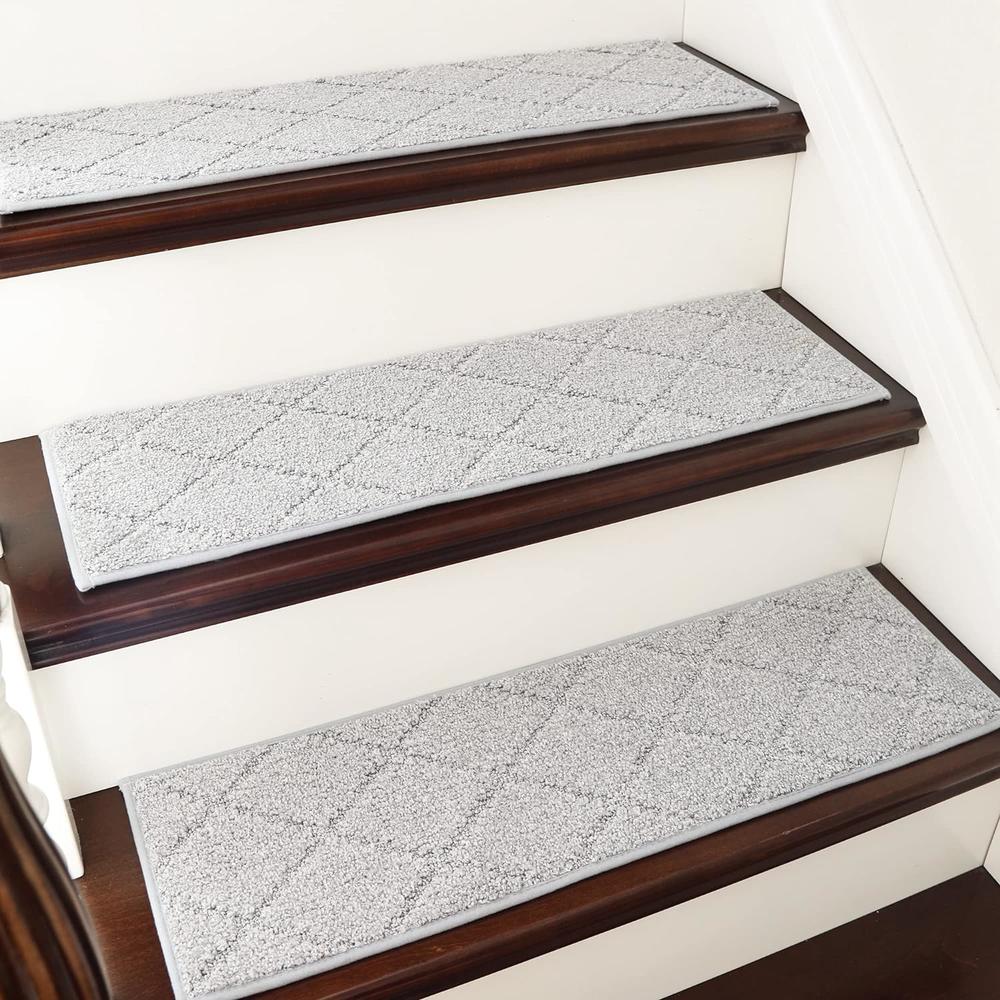 Generic COSY HOMEER Edging Stair Treads Non-Slip Carpet Mat 28inX9in Indoor Stair Runners for Wooden Steps, Edging Stair Rugs for Kids