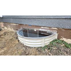 Window Well Supply "Just Cover It" UV Resistant Polycarbonate Window Well Cover - 40" Width x 18" Length