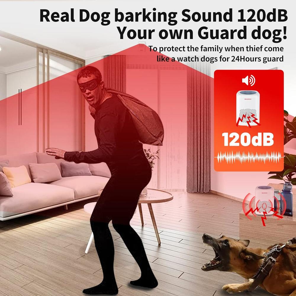 Generic S SELDORAUK Dog Barking Alarm Motion Sensor - 1000 Feet Wireless Home Security Driveway Alarm Kit (1Sensor+1Detector)