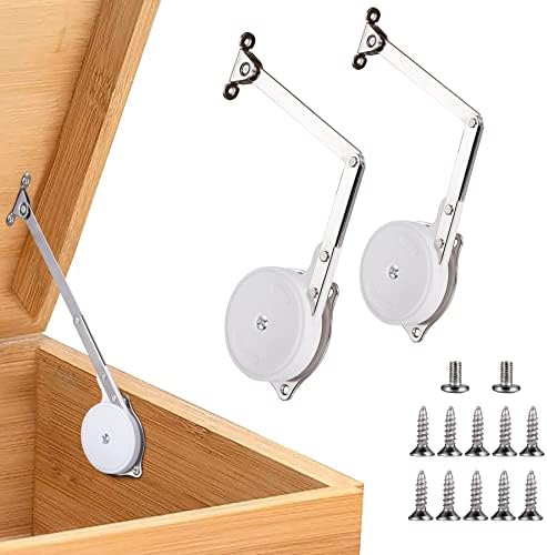 6 PCs Antique Brass Lid Folding Support Hinges - Lid Stay Hinges For