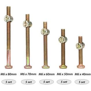 cSeao Crib Screws,Bed Frame Bolts and Nuts Kit, Crib Parts, Bunk
