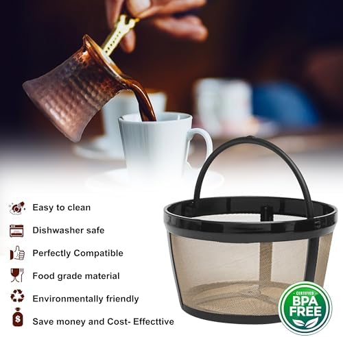 GoldTone Reusable 4 Cup Basket Mr. Coffee Replacement With Mesh Bottom - Permanent Coffee Filter For Mr. Coffee Maker And Brewer 1 thumbnail image