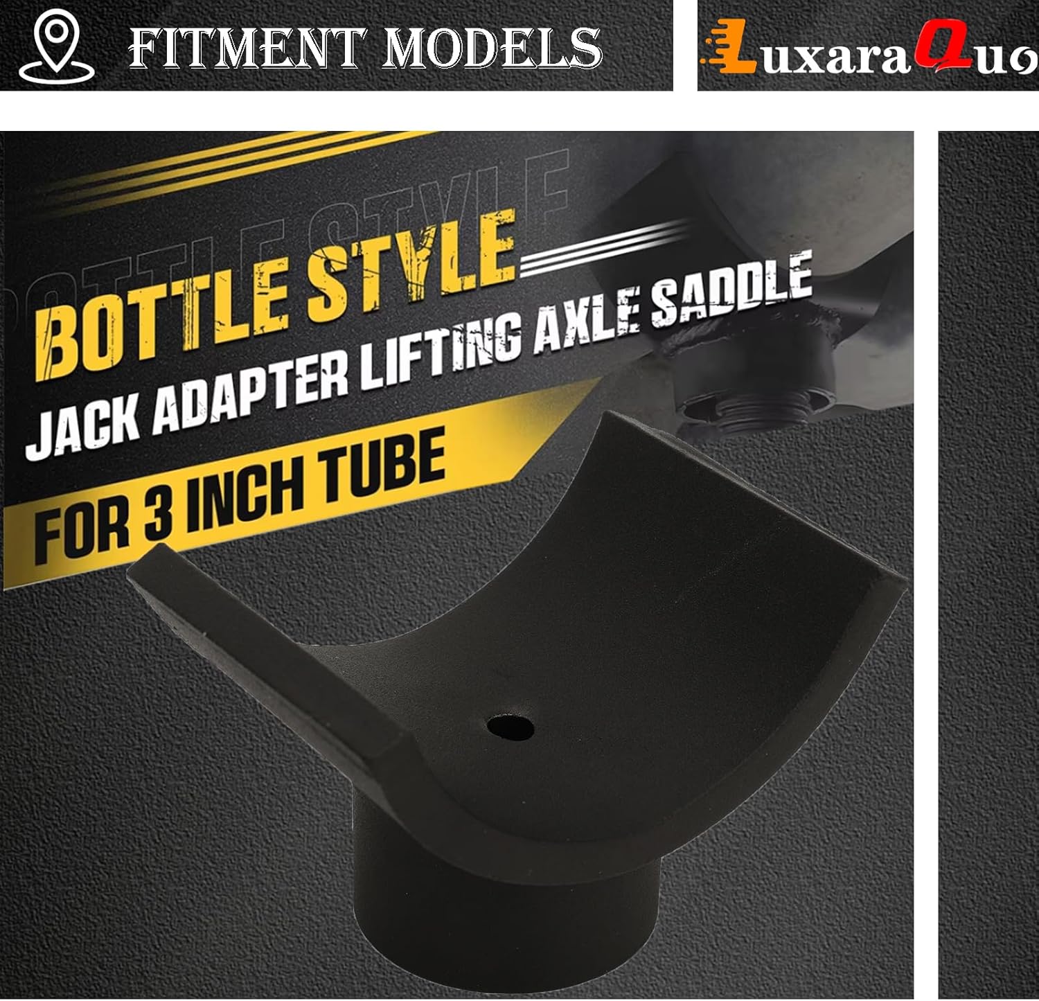 Bottle Jack Axle Adapter - Heavy-Duty Lifting Saddle For 2" & 3" Axle Tubes, 6000 Lb Capacity