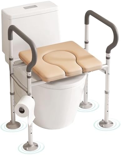 Zksm Raised Toilet Seat With Handles, Toilet Seat Risers For Seniors