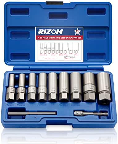 Grizzly Industrial Deep Plug Cutter Set - 6 Piece, Cuts Up To 2-1/8", 1/2" Shank, Wooden Case