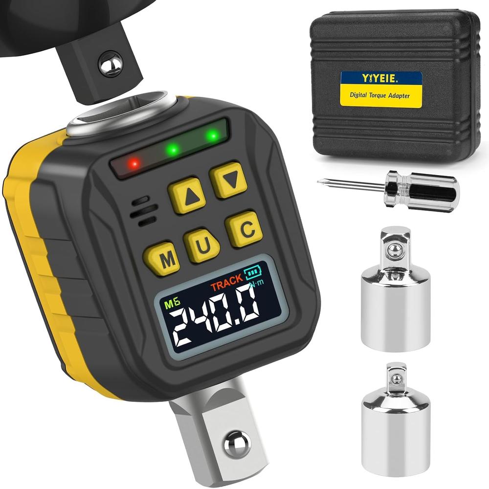 YIYEIE 1/2" Drive Digital Torque Adapter, 12.5-250Ft-lb/17-340 Nm ...