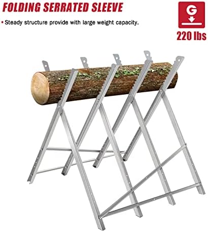 UIMOSO Saw Horses, 2 Pack Folding Work Horses,Sawhorse With Heavy Duty Legs All Metal Portable Saw Horse