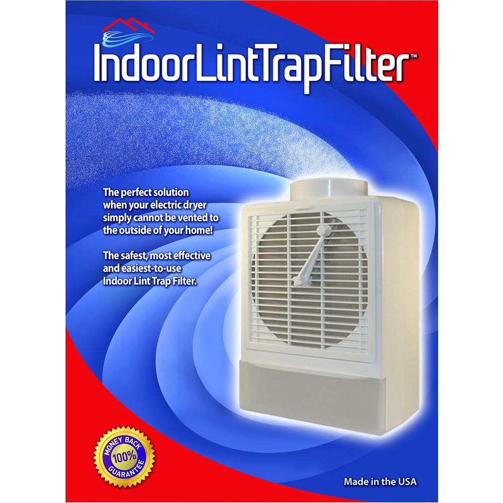 Indoor Lint Trap Filter Indoor Dryer Vent Trap - Indoor Dryer Vent Kit For Electric Dryers - Indoor Dryer Vent Lint Trap - Lint Trap For Dryer Vent -