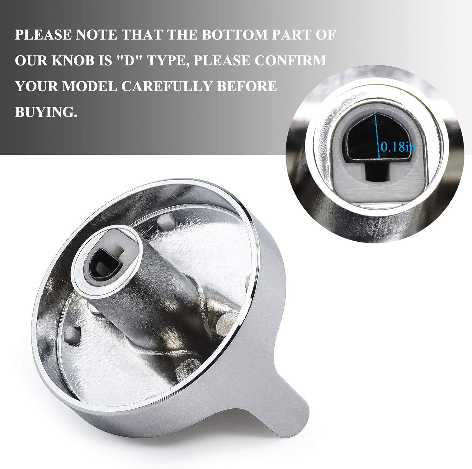 Wsh supplier W10594481 Stainless Steel Cooker Stove Control knob,Compatible  With Whirlpool Gas Cooktop Range/Oven(CAV1),Replaces Part# WPW10