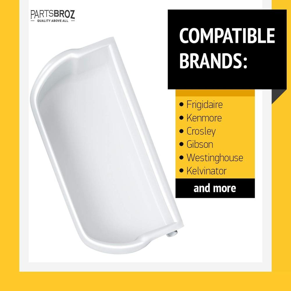 PartsBroz 240356401 White Refrigerator Bin  - Compatible with Electrolux and Frigidaire - Replaces AP2116036, 240356405, 240356406, 24035